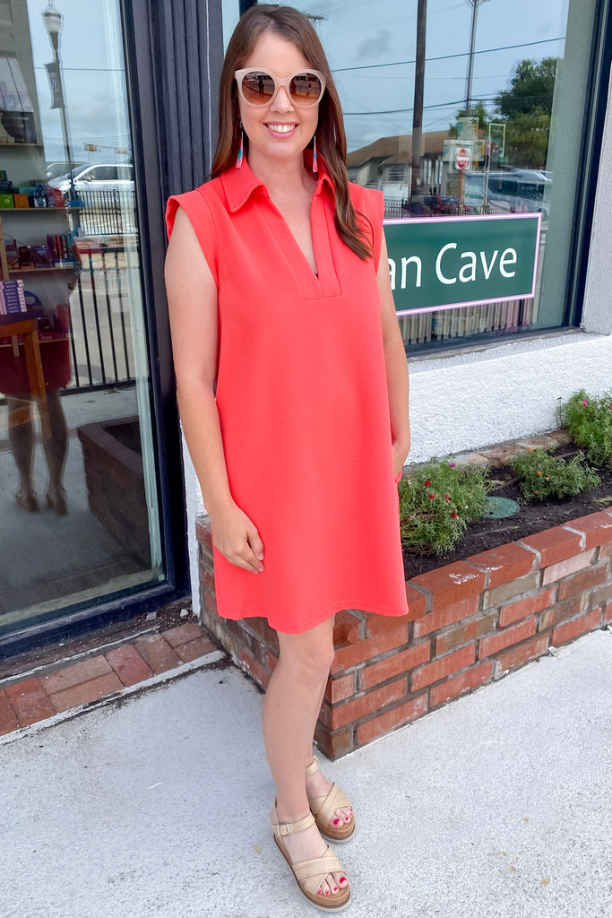 Spicy and Cute Orange Red Dress - Lyla's: Clothing, Decor & More - Plano Boutique