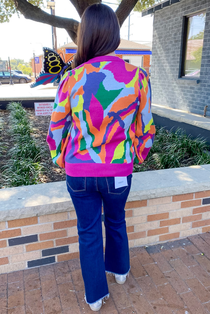 Stay Bold Abstract Print Magenta Top - Lyla's: Clothing, Decor & More - Plano Boutique