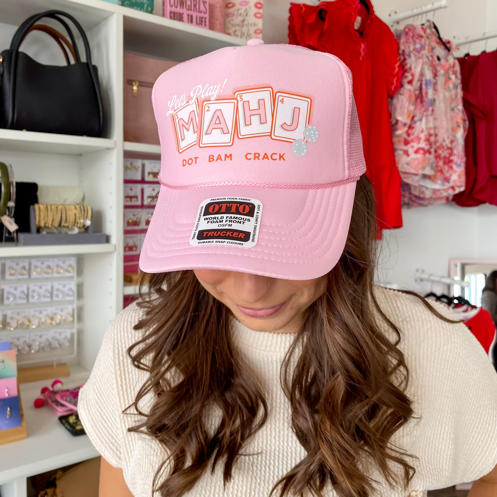Let's Play Mahj Trucker Hat - Lyla's: Clothing, Decor & More - Plano Boutique
