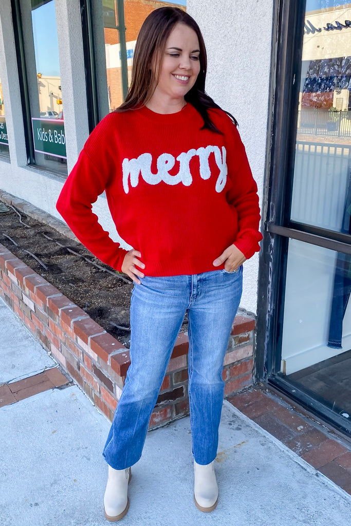 Merry Red Sweater - Lyla's: Clothing, Decor & More - Plano Boutique