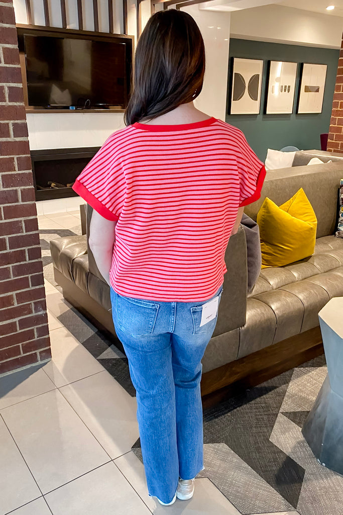 Pink and Red Striped Top - Lyla's: Clothing, Decor & More - Plano Boutique