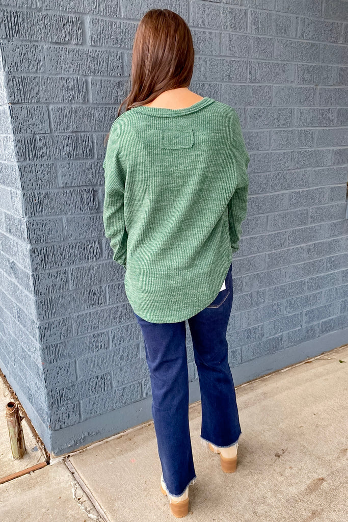 Cute As Can Be Forest Green Sweater - Lyla's: Clothing, Decor & More - Plano Boutique