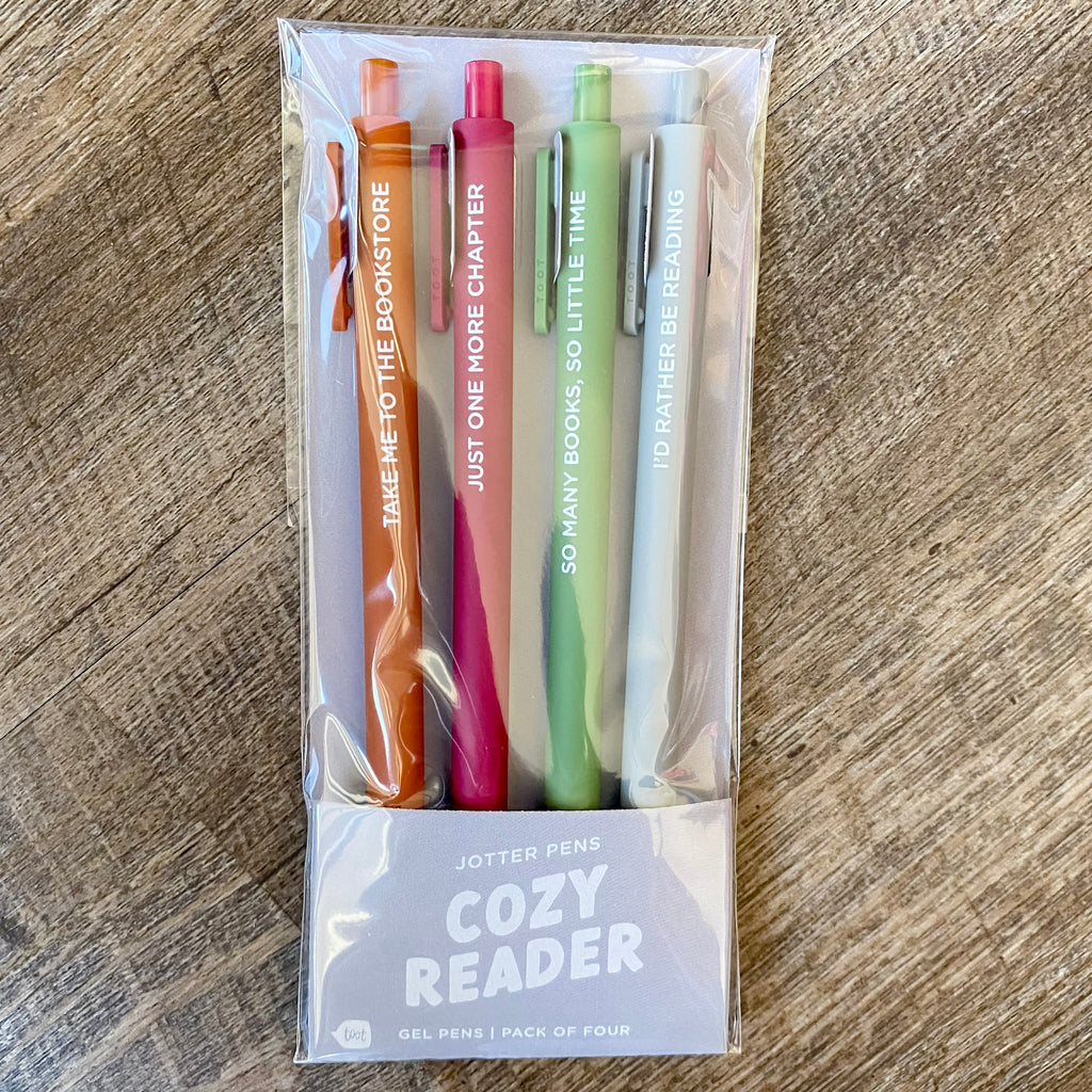 Cozy Reader Jotter Pens Set of 4 - Lyla's: Clothing, Decor & More - Plano Boutique