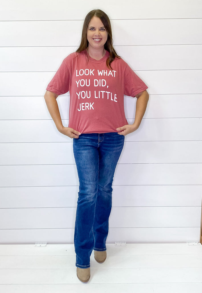 Look What You Did You Little Jerk Red Top - Lyla's: Clothing, Decor & More - Plano Boutique