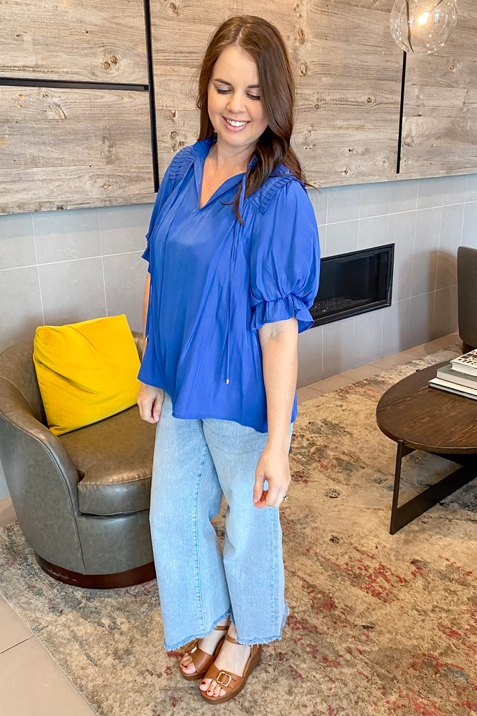 Bold Confidence Royal Blue Top - Lyla's: Clothing, Decor & More - Plano Boutique