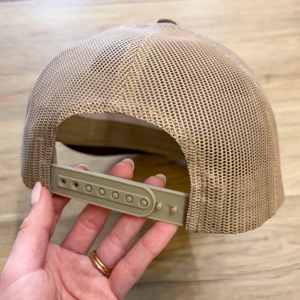 Texas Leather Patch Khaki Hat - Lyla's: Clothing, Decor & More - Plano Boutique