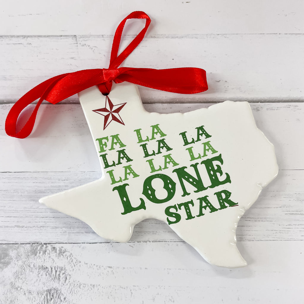 Texas Fa La La Lone Star Ornament - Lyla's: Clothing, Decor & More - Plano Boutique